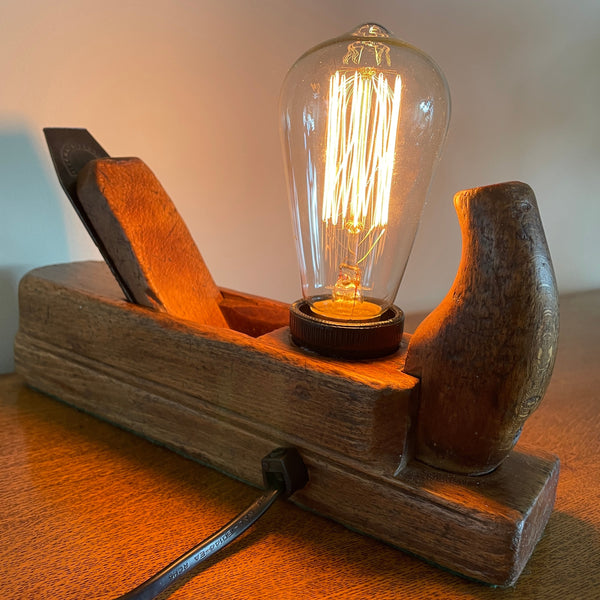 Shades at Grays Edison Lamp Edison Timber Table Lamp - Wood plane series #40 handcrafted lighting made in new zealand