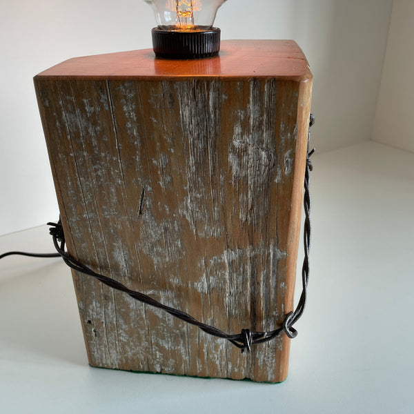 Shades at Grays Edison Lamp Edison Timber Table Lamp - Totara Post #17 handcrafted lighting made in new zealand