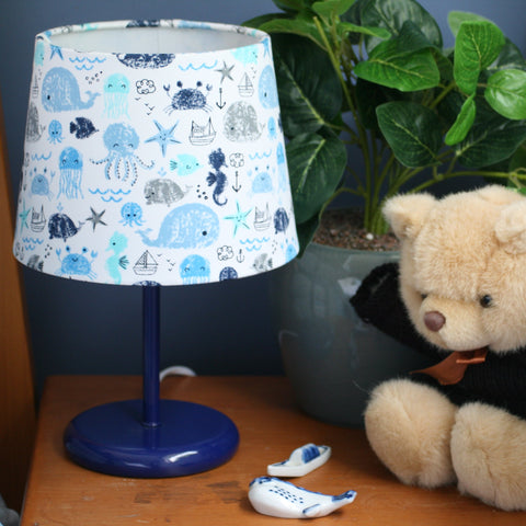 Shades at Grays Childrens lampshade Marine Life lampshade handcrafted lighting made in new zealand