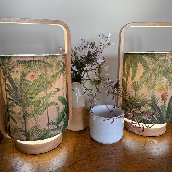 Shades at Grays Table lamp Jungle Palm table lamp handcrafted lighting made in new zealand