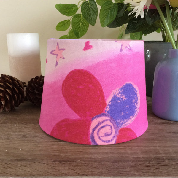 Shades at Grays Childrens lampshade Pretty in pink print lampshade handcrafted lighting made in new zealand