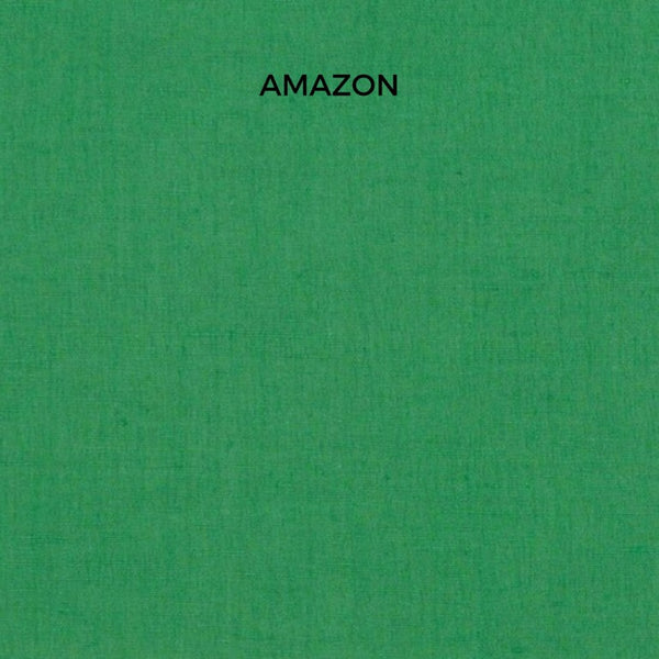 Swatch of green 'Amazon' solid colour for bespoke lampshades by shades at grays