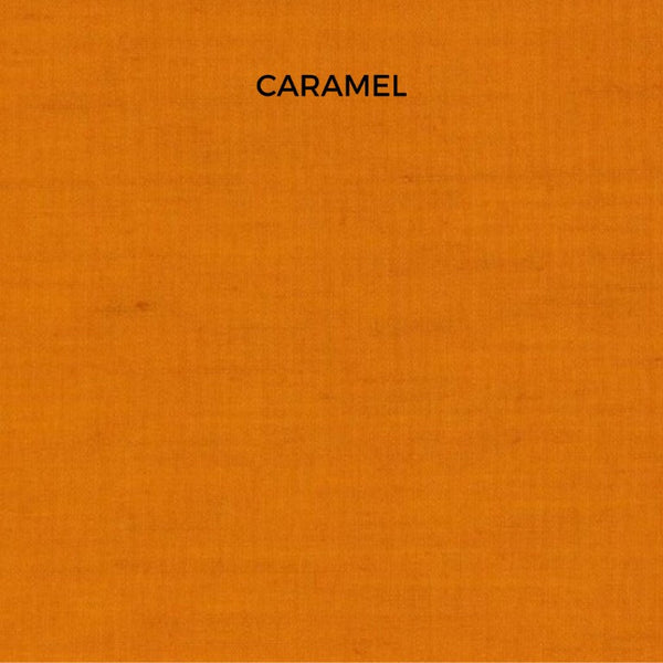 Swatch of 'caramel' solid colour for bespoke lampshades by shades at grays