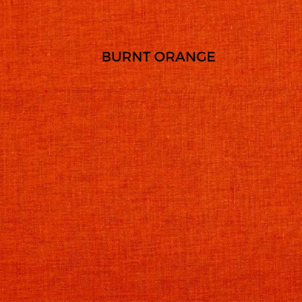 Swatch of 'burnt orange' solid colour for bespoke lampshades by shades at grays