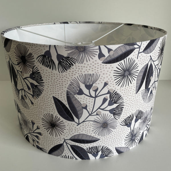 Eucalyptus blossom fabric lampshade | Handcrafted