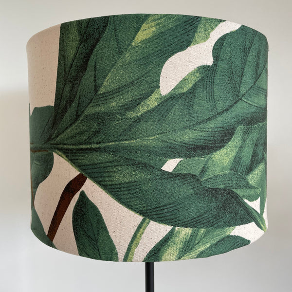 Dusky Fig Leaves | Fabric Lamp Shade | Made in NZ