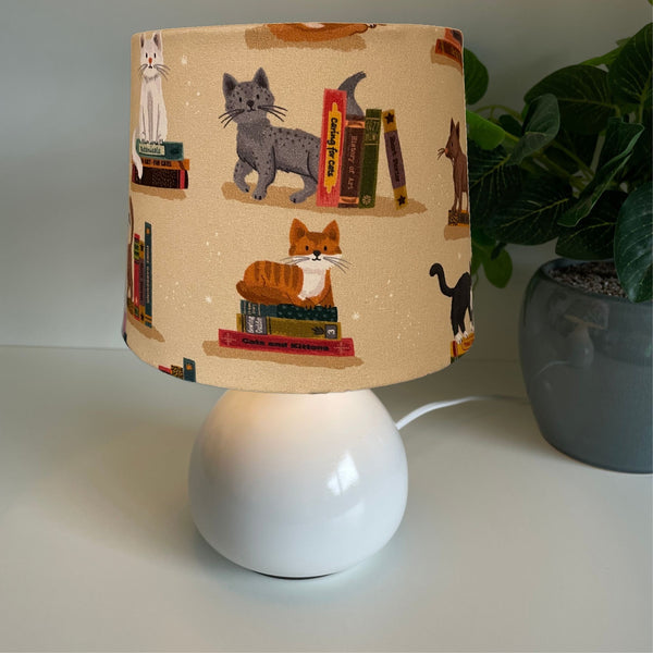 Library Cats Lampshade | Handcrafted