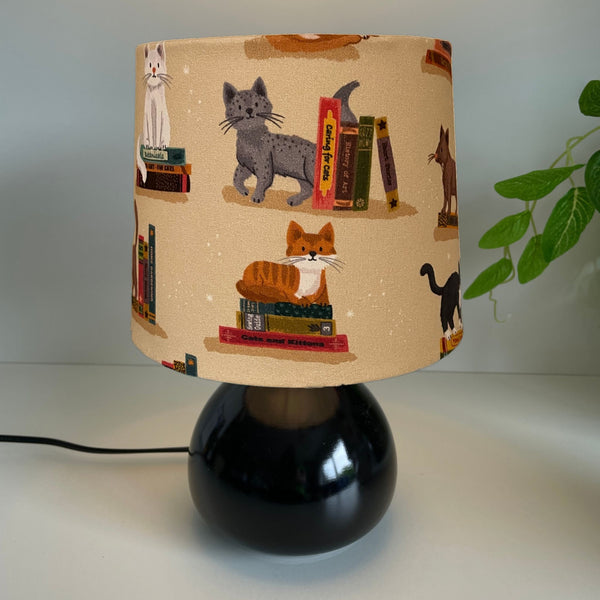 Library Cats Lampshade | Handcrafted