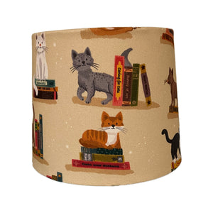 Library Cats Lampshade | Handcrafted