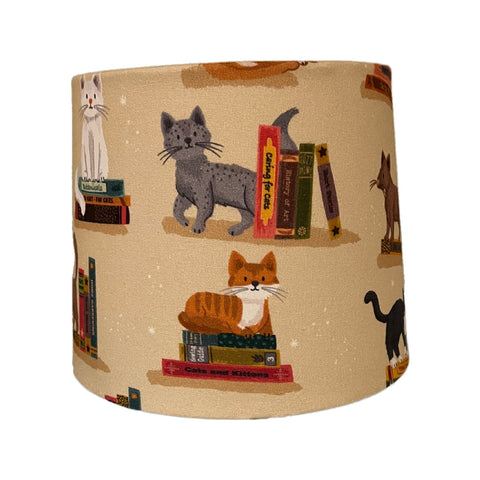 Library Cats Lampshade | Handcrafted