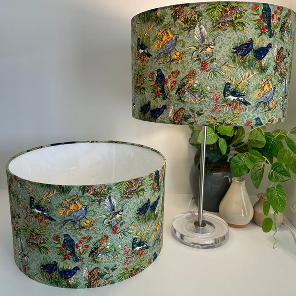 Kiwiana Birds | Fabric Lamp Shade | Made in NZ