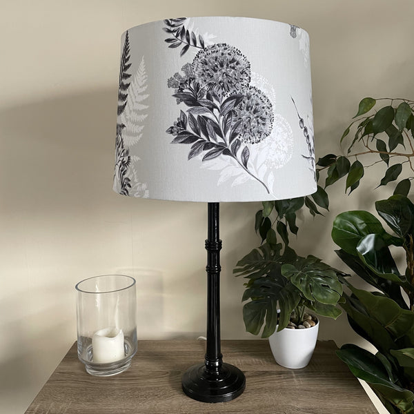 Kōwhai Grey | Fabric lampshade | Handcrafted