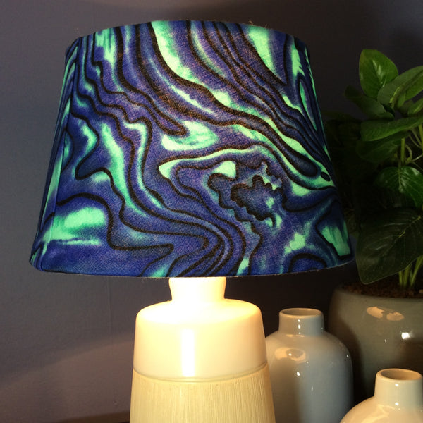 Blue Paua | Fabric lampshade | Custom Made