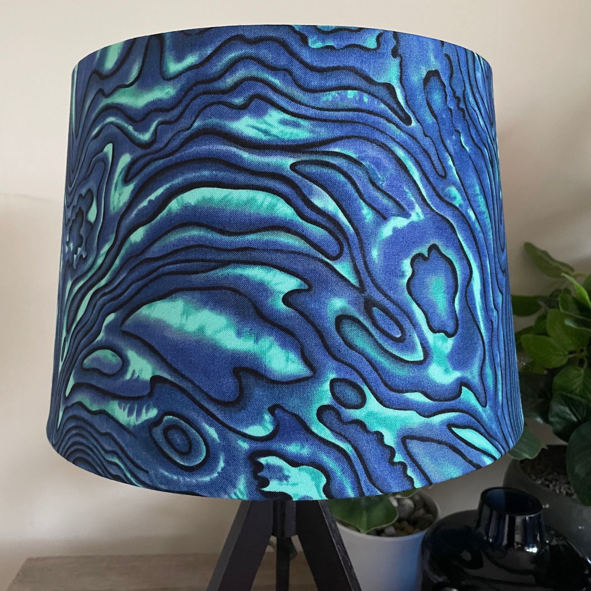 Blue Paua | Fabric lampshade | Custom Made