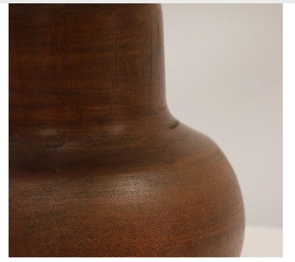 Java wood lamp | Medium Drum Lampshade
