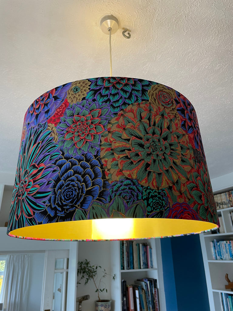 Kaffe Fassett House Leeks Dark | Fabric Lamp Shade | Handcrafted in NZ