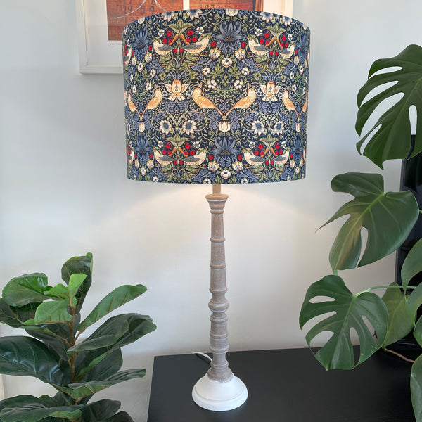 Morris & Co | Strawberry Thief Indigo | Fabric Lampshade | Made in NZ