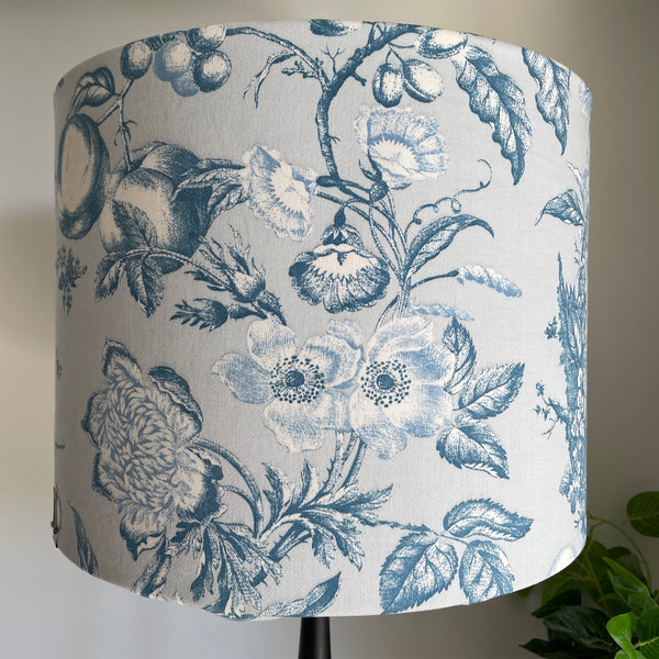 Braemore Blue | Fabric Lamp Shade | Handcrafted