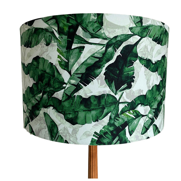 Large hand crafted fabric lamp shade made to order by shades at grays, new zealand.