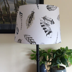 Large tapered fabric lampshade made to order by shades at grays