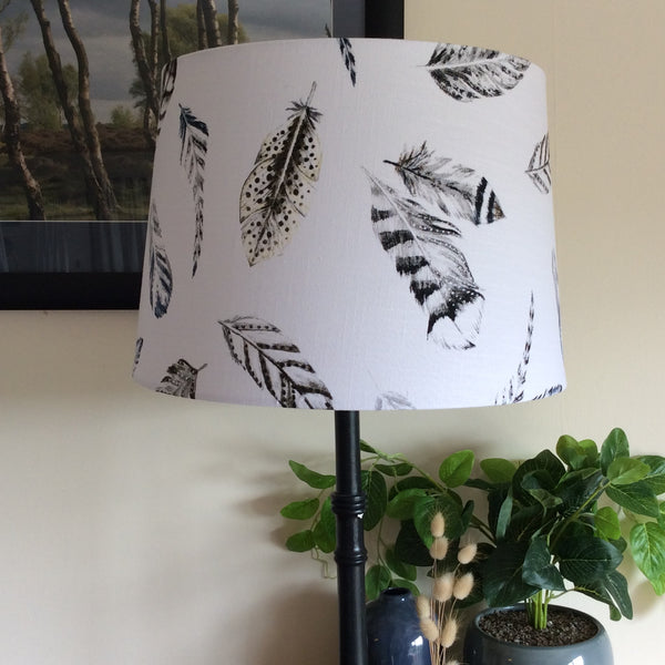 Large tapered fabric lampshade made to order by shades at grays