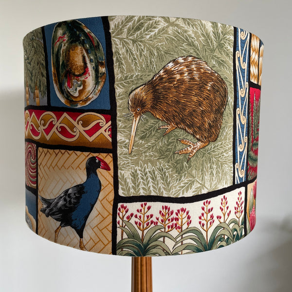 Medium drum handcrafted fabric lamp shade, made by Shades at Grays.