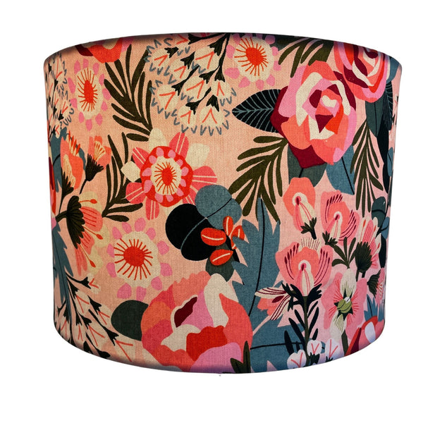 Hand crafted drum fabric lamp shade, Shades at Grays.
