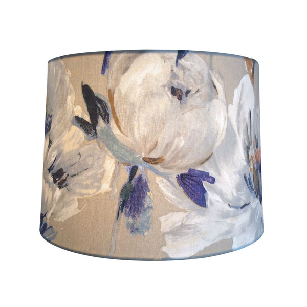 Two tone roses BLUE | Fabric lampshade | Made in NZ