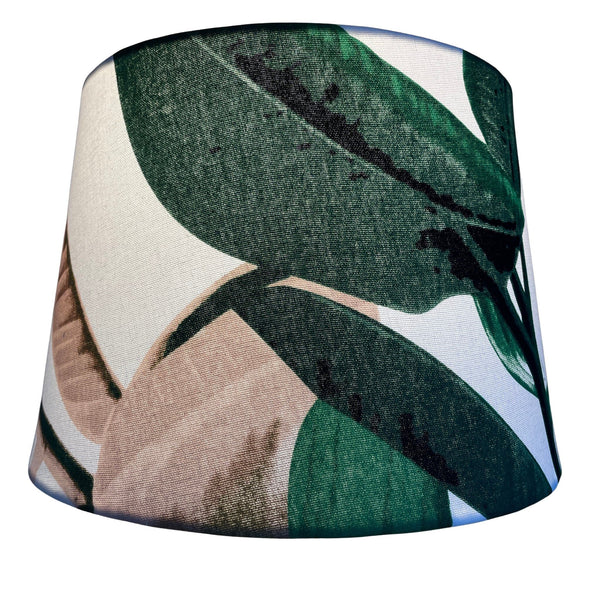 Large hand crafted fabric lamp shade made by Shades at Grays in New Zealand