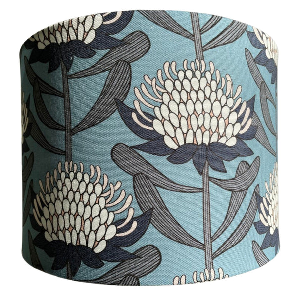 Large drum handcrafter fabric lamp shade