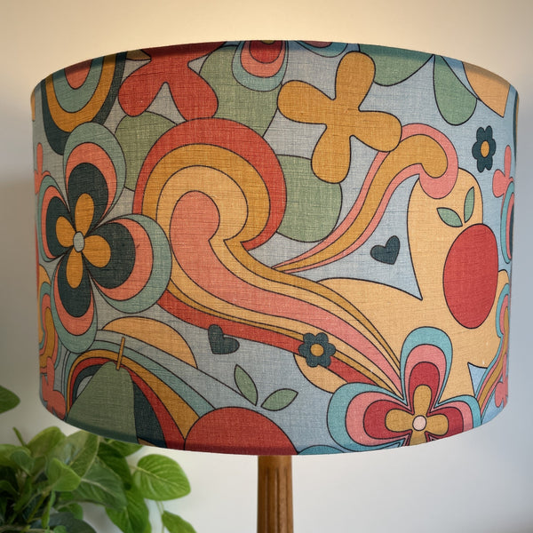 60's Swirl | Fabric lampshade | Handcrafted