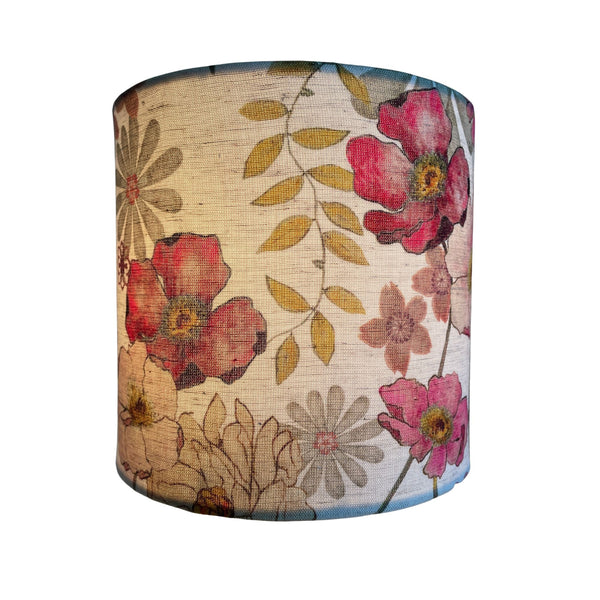 Red Poppies | Fabric lampshade | Handcrafted