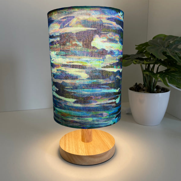 Enchanted Blue Stripe | Handcrafted Fabric lampshade