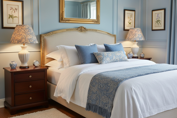 Bachelor's Button Bedside Lamps