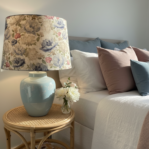 Blossoms on Grey bedroom lifestyle