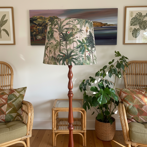 Jungle Palm Trees lampshade in tropical living room