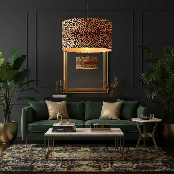 Leopard Print | Fabric Lampshade | Made in NZ