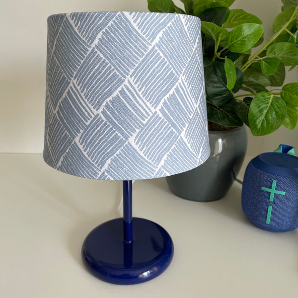 Small hand crafted lamp shade made by shades at grays, new zealand.