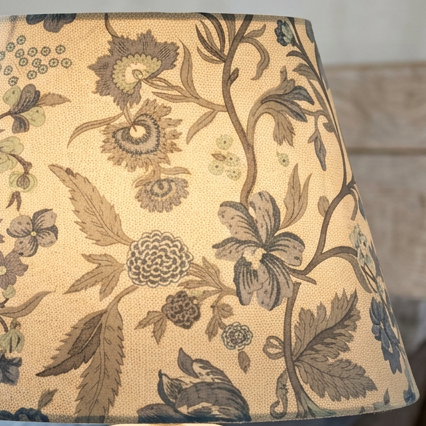 Close up of parterre Pearl French Blue lampshade 