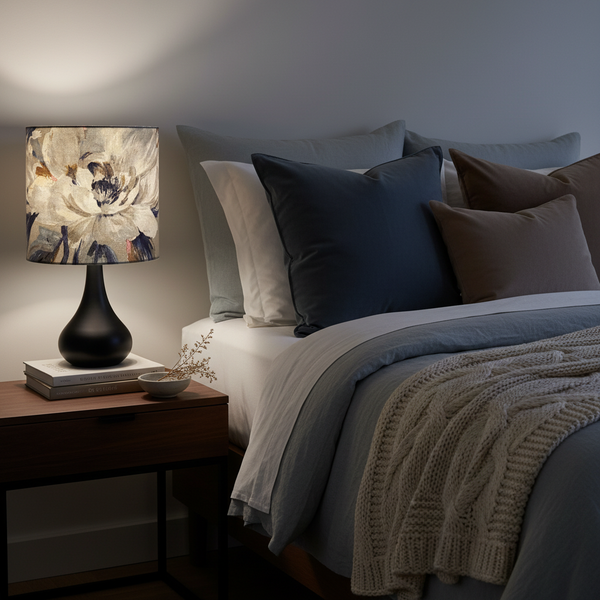 Two Tone Roses Blue - Bedroom Lifestyle