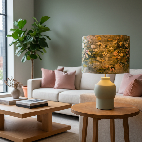Waterlily Lampshade – Living Room Lifestyle