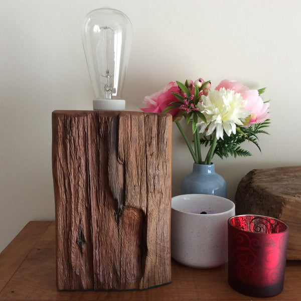 Shades at Grays Edison Lamp Edison Lamp - Totara Post #1 handcrafted lighting made in new zealand