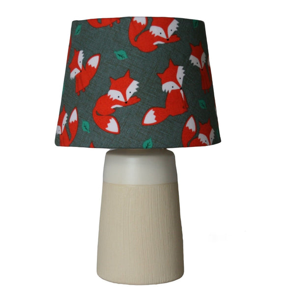 Shades at Grays Lampshades Fox fabric lampshade handcrafted lighting made in new zealand