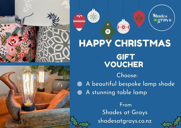 Shades at Grays Gift Cards Christmas / $100.00 Shades at Grays Gift Cards handcrafted lighting made in new zealand