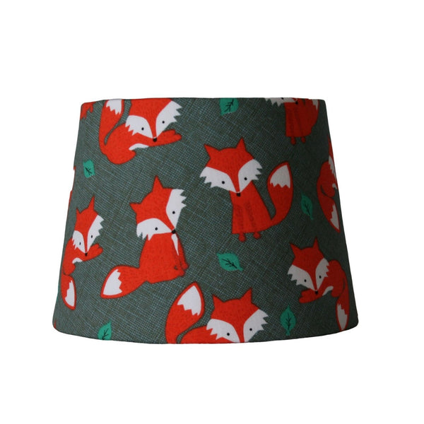 Shades at Grays Lampshades Small tapered / Table lamp/floor stand / 29mm Fox fabric lampshade handcrafted lighting made in new zealand