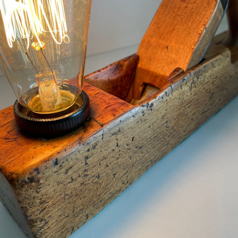 Shades at Grays Edison Lamp Edison Table Lamp - Wood plane series #45 Wooden Table Lamp | Handcrafted | Great Gift handcrafted lighting made in new zealand