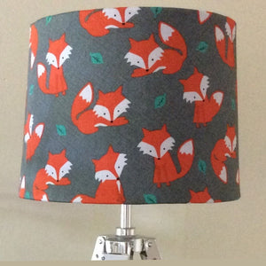 Shades at Grays Lampshades Fox fabric lampshade handcrafted lighting made in new zealand