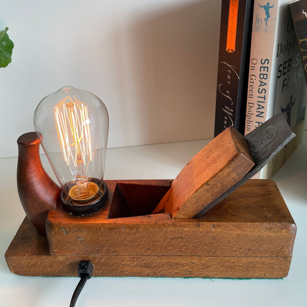 Shades at Grays Edison Lamp Edison Table Lamp - Wood plane series #33 handcrafted lighting made in new zealand