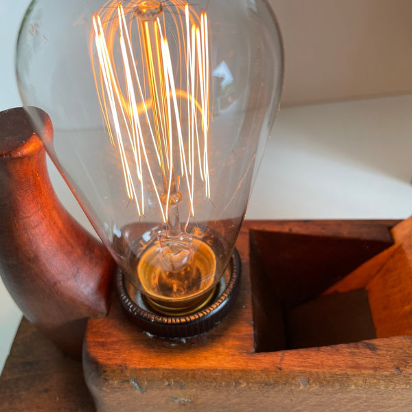 Shades at Grays Edison Lamp Edison Table Lamp - Wood plane series #33 handcrafted lighting made in new zealand