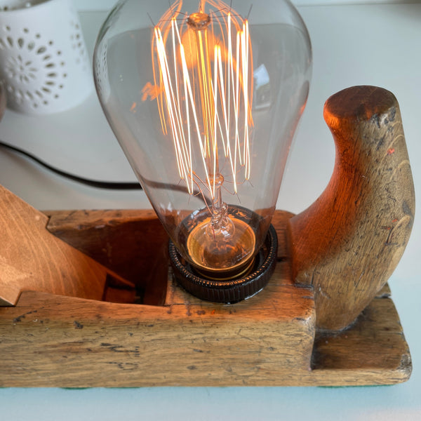 Shades at Grays Edison Lamp Edison Table Lamp - Wood plane series #27 handcrafted lighting made in new zealand